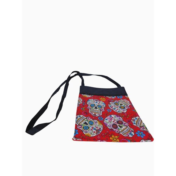 Handcrafted Crossbody Bag With Sugar Skull Pattern - Picture 3 of 8